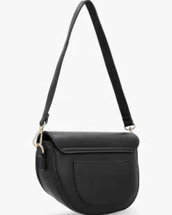 Valentino Bags Piper Asymmetric Flap Black Cross-Body Bag