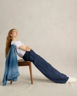 White Stuff Belle Linen Wide Leg Trouser