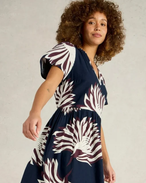 White Stuff Clove Linen Blend Dress