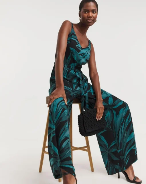 Wide Leg Strappy Jumpsuit