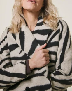 Zebra Printed Longline Coat