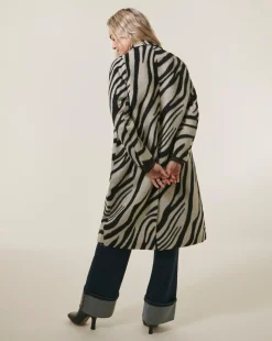 Zebra Printed Longline Coat
