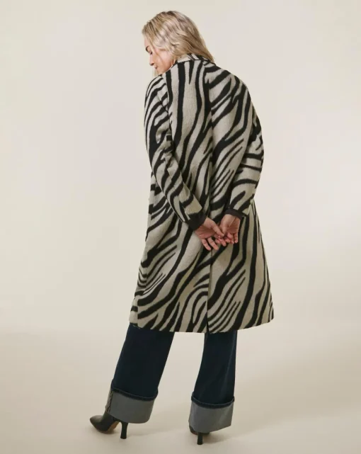 Zebra Printed Longline Coat
